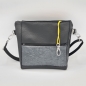 Preview: Gassitasche / Cross Bag / Hip Bag, schwarz, Blütenranken
